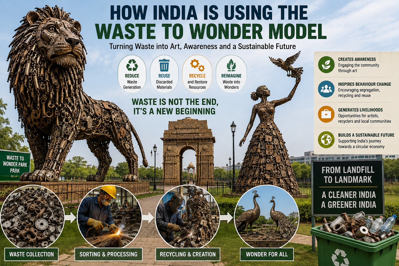 WASTE TO WONDER - एआई इन्फोग्राफिक्स